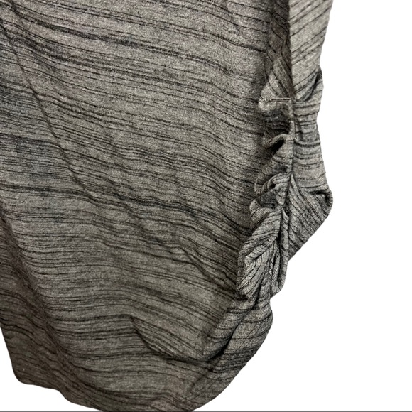 Athleta Downtown Ruched Asymmetrical Midi T-shirt Dress Space Dye M - Picture 7 of 10